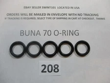 208 O-ring 5/8" ID x 7/8" OD x 1/8" thick. Buna-70.   Quan 5.
