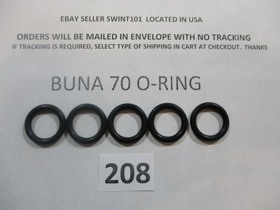 208 O-ring 5/8'' ID x 7/8'' OD x 1/8'' thick. Buna-70.   Quan 5.