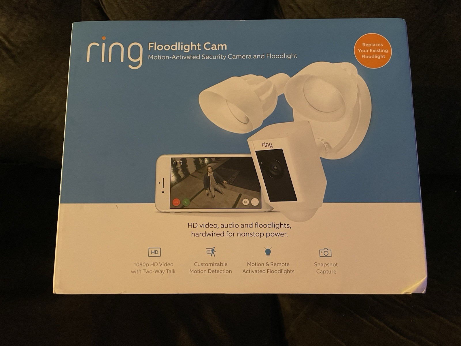 Ring Floodlight Cam Home Security Camera 1080P Wired