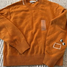 Anya Hindmarch Uniqlo Wollpullover orange neu mit Etikett Medium