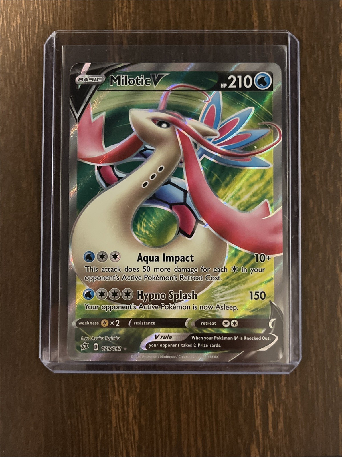 Pokémon Rebel Clash MILOTIC V full art ultra rare 179/192