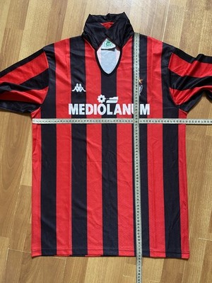 MILAN 1989 1990 HOME FOOTBALL SHIRT SOCCER JERSEY KAPPA sz M MEN