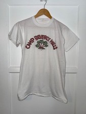 1970s Vintage Camp Beverly Hills white classic T-Shirt size small S Los Angeles