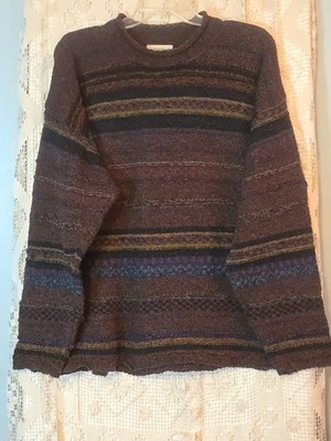 Tricot St Raphael of Uruguay Wool Blend Knit Brown Multi Pullover Sweater Size M