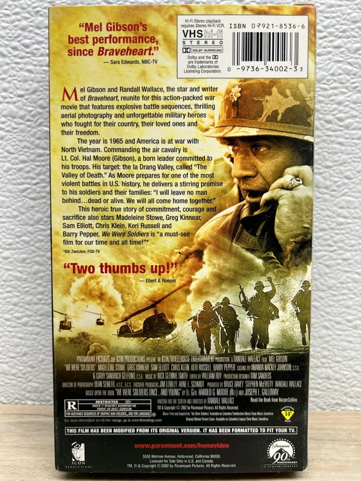 Vtg "We Were Soldiers" 2002 VHS Movie With Mel Gibson & Madeleine Stowe - Image 4 of 4