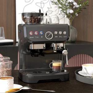 HOMCOM Espresso Machine with Milk Frother, 15 Bar Espresso Maker, Black