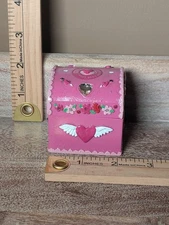Claire’s 2000 Trinket Box Pink Love Angel Wing Hearts Key Y2K Teen Tween Girl