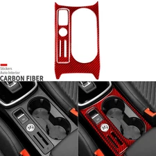 2Pcs Red Carbon Fiber Console Water Cup Holder Cover For Adui A3 S3 8Y 2020-2025