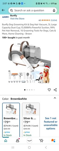 Bunfly Pet Grooming Kit & Vacuum