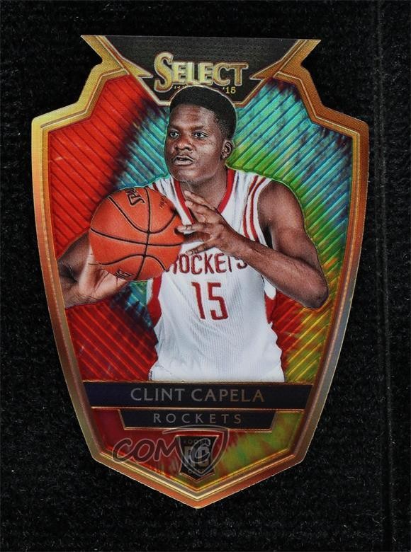 2014 Panini Select Premier Level Tie-Dye Prizm 21/25 Clint Capela Rookie RC hs9