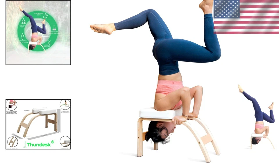 Faux Leather Yoga Inversion Chair - Easy Setup for Core Strength & Relaxation - Image 2 of 4