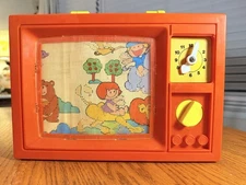 1979 Blue Box Preschool Wind-Up Toy Musical It’s A Small World Rare - Vintage