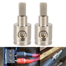2x 0 Gauge To 4 Gauge Audio Amp Input Reducer Adapter Terminal Block for Car US