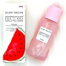 GLOW RECIPE Watermelon Glow PHA + BHA Pore-Tight Toner - 1.36 oz Travel - NEW