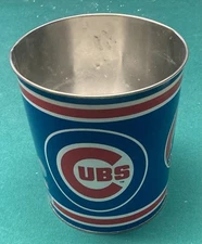 Chicago Cubs MLB Mini Trash Can by Wincraft Size 7x8in Color Blue GreatCondition