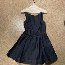 RED VALENTINO Denim Dress Size 40 M Sleeveless Unique Designer Casual Italy