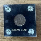 1892 Indian Cent - Indian Head Penny In Display Case