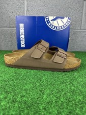 Birkenstock Arizona Birkibuc Sandal for Men, Size 13 US EU 46 - Mocha