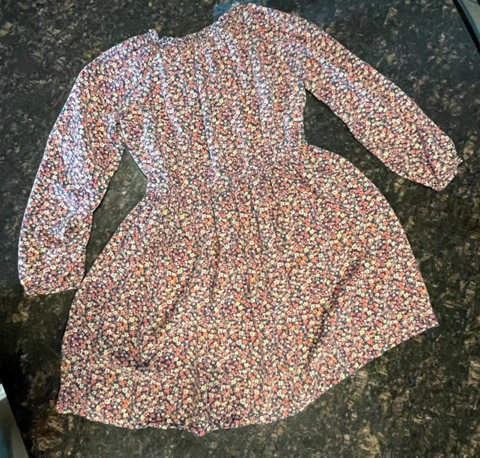 Vestido informal Carter’s Girl 10 A Ditsy floral manga larga peso ligero country Foto 3 de 4