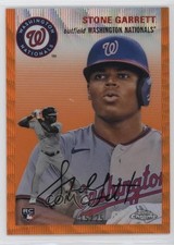 2023 Chrome Platinum Anniversary Orange Wave Refractor 15/25 Stone Garrett 0m89