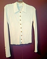 Veronica Beard sweater "Fiola" model, long sleeve, cream, size small. DS07