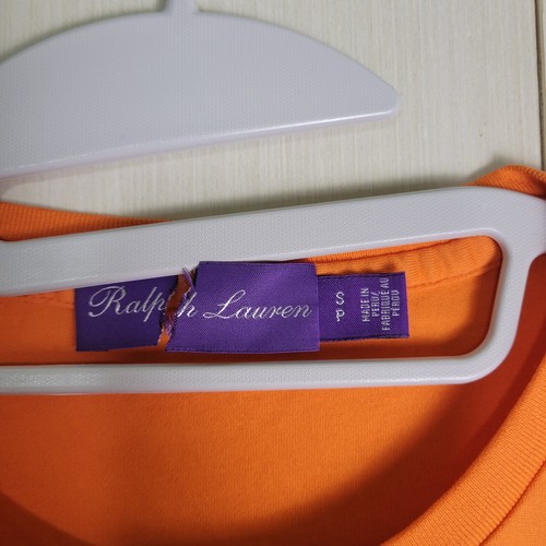 Camiseta Ralph Lauren Etiqueta Púrpura Lavada Jersey Bolsillo Para Hombre S Naranja $195 - Imagen 3 de 9