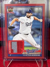 2026 Topps Series 1 Baseball Clayton Kershaw 1991 Topps Relic Card Red 5/5