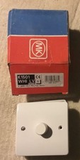 MK Logic Plus 500W/VA 1 Gang 2 Way White K1501 Dimmer switch knob. Reduced.