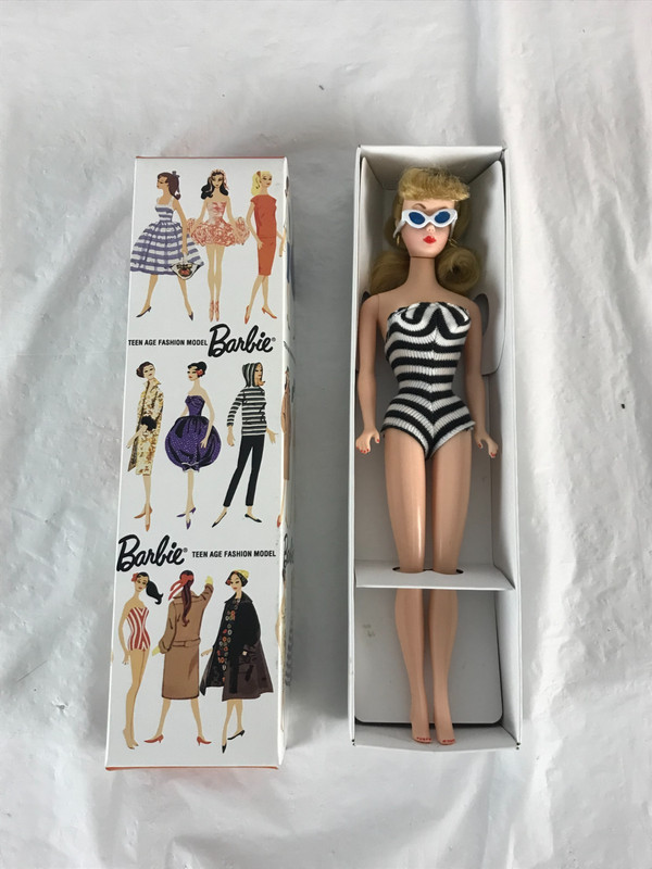 Barbie Doll Blonde 850 Reproduction of Original 1959 Barbie with Box
