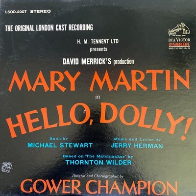 Mary Martin - Hello, Dolly! LP Record 1965 RCA Victor Stereo Original Cast Show