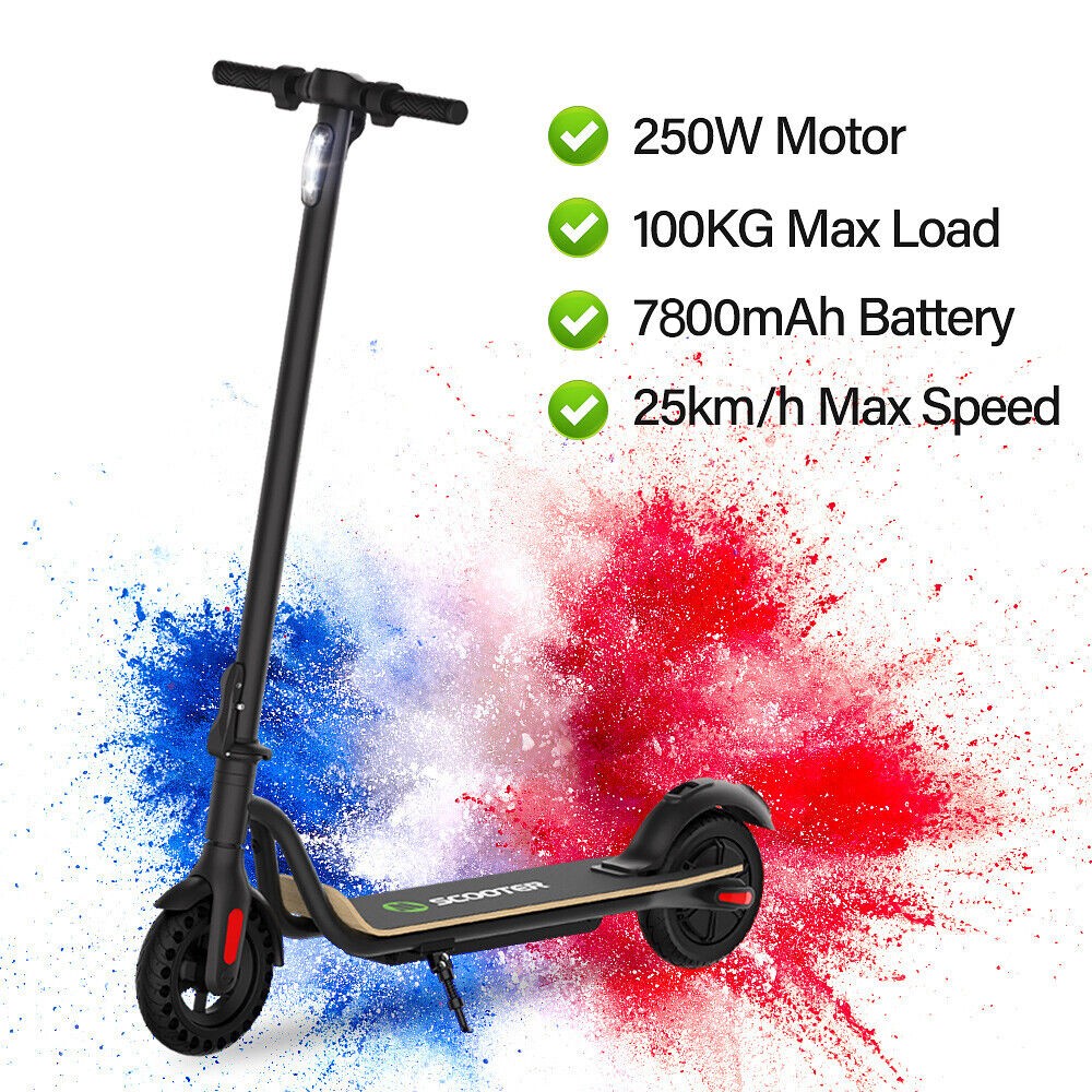 Megawheels Electric Scooter Folding Adjustable Speed E Scooter W/ 7.8AH