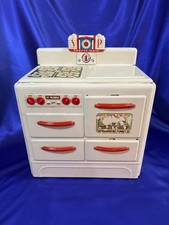 1930's Marx Pretty Maid Child's Toy Oven Kitchen Stove Metal Enamel Tin BEAUTY 