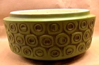 SCANDIA McCOY POTTERY PLANTER #33 USA AVOCADA GREEN MID-CENTURY GEOMETRIC MOTIF