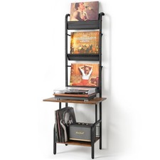 Record Player Stand with Vinyl Storage, Record Player Table with Vinyl Record...