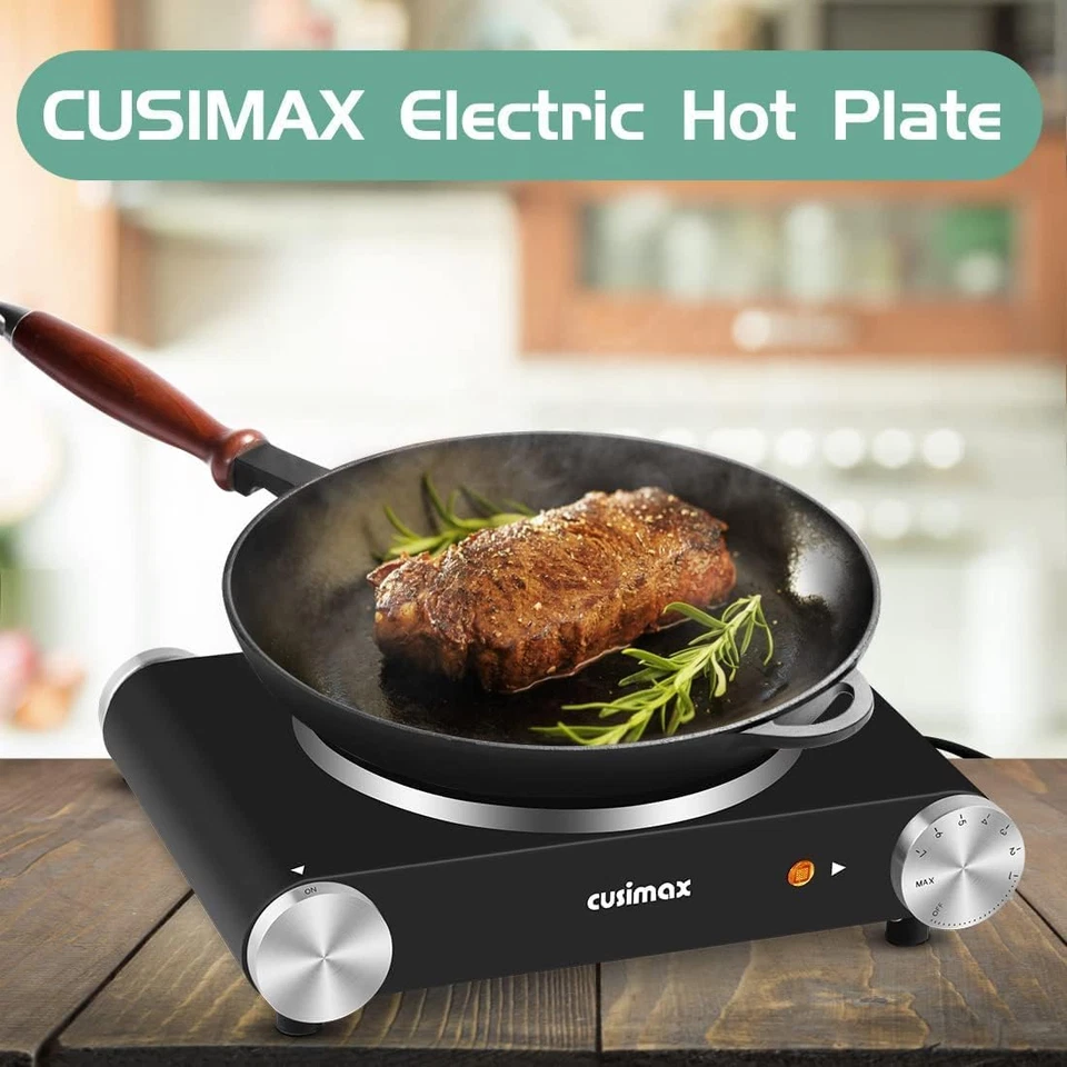 Single Hot Plate 1500W Electric Stove, Portable Cast Iron Hob for Kitchen, Offic - image 3 of 4