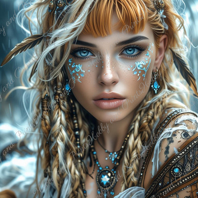 DIY Diamond Painting Vollbild Schildmaid Wikinger Vikings Kriegerfrau Nordisch