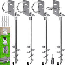 18" 30" Ground Screw Anchors Kit for Mobile Homes, Trampolines, and Tents