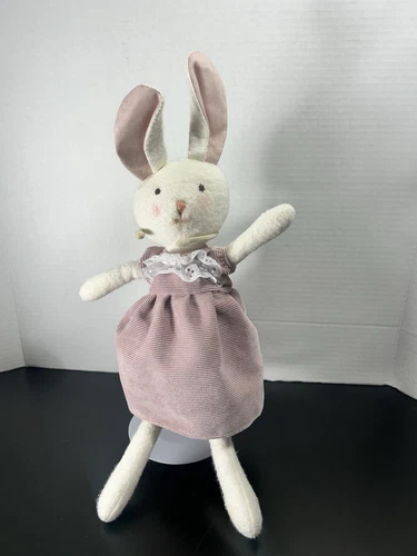 Hazel Village White Bunny Plush Handmade White Rabbit
