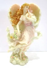 Vtg. Seraphim Classics April Spring Blossom Angel Figurine by Roman Inc 1999