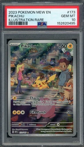 PSA 10 Pikachu (Illustration Rare) Pokemon 151 173/165 Holo Pokemon Card B16