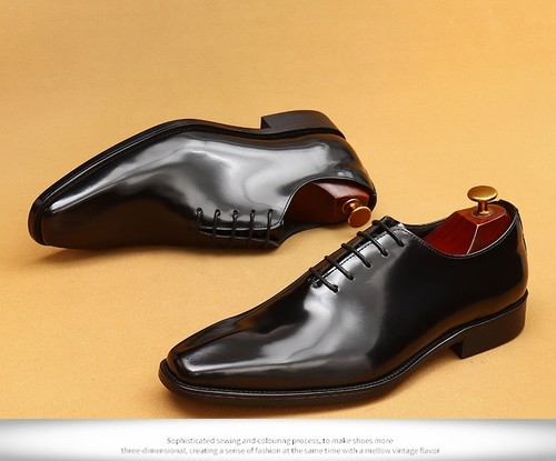 Mens Shoes New Genuine Leather British Pointed Toe Business Work Oxford Shoes Sz - Picture 15 of 26