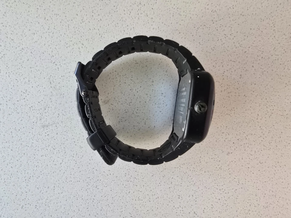 NIXON The Rubber Player Watch All Black. Yellow Hand Edition. Real Diamond - image 4 of 4