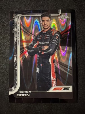 2025 Topps Chrome Formula 1 F1 Esteban Ocon #13 Black Raywave /10