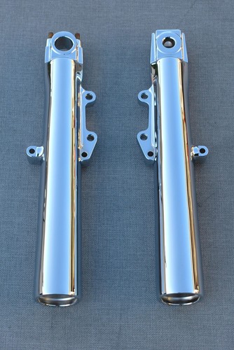 Harley Electra Glide Classic FLHTC 00-13 Chrome Lower Slider Fork Legs Outright - Foto 7 di 12