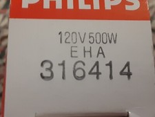 500W 120V GZ9.5 T6 Philips EHA 316414 Projection Projector Lamp Bulb