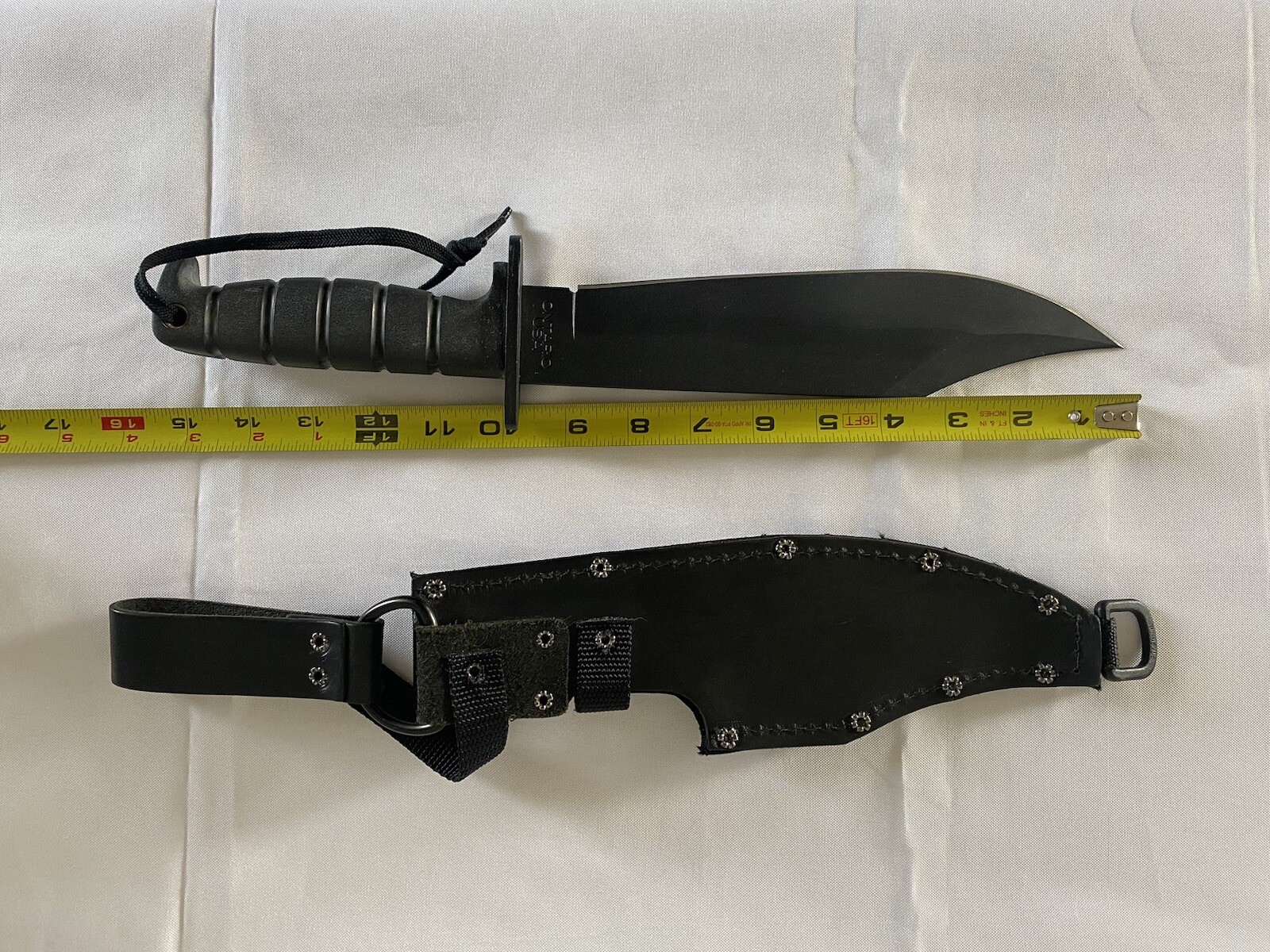 Ontario Knife Marine Raider Bowie SP10 W/Sheath Made In USA EXCELLANT