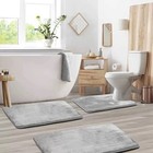 3Pcs Bathroom Floor Mat Set Anti Slip Toilet Rugs Carpet Memory Foam Dry Quickly