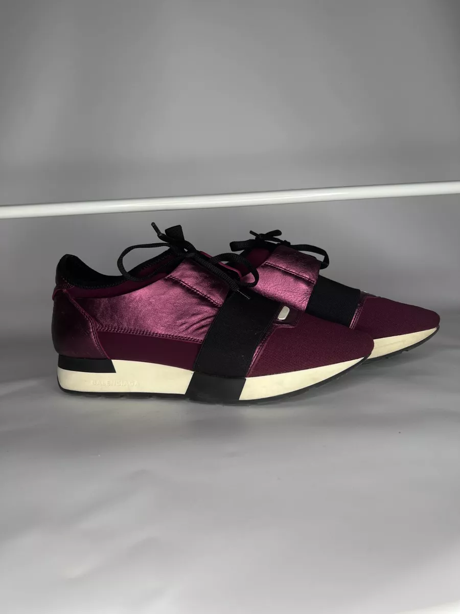 Burgundy balenciaga trainers cheap