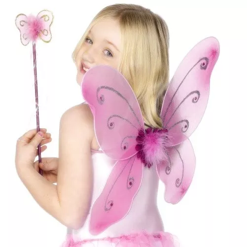 Pink fairy wings and wand deals