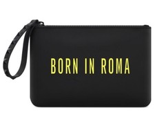 Valentino Beauty Born In Roma Black Small Travel Pouch Makeup Wrist Bag Clutch